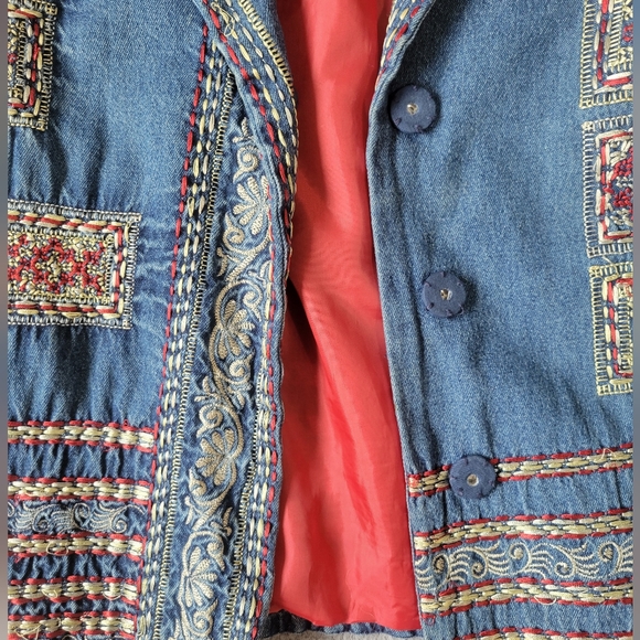 coldwater creek vintage embroidered jacket - Picture 5 of 11